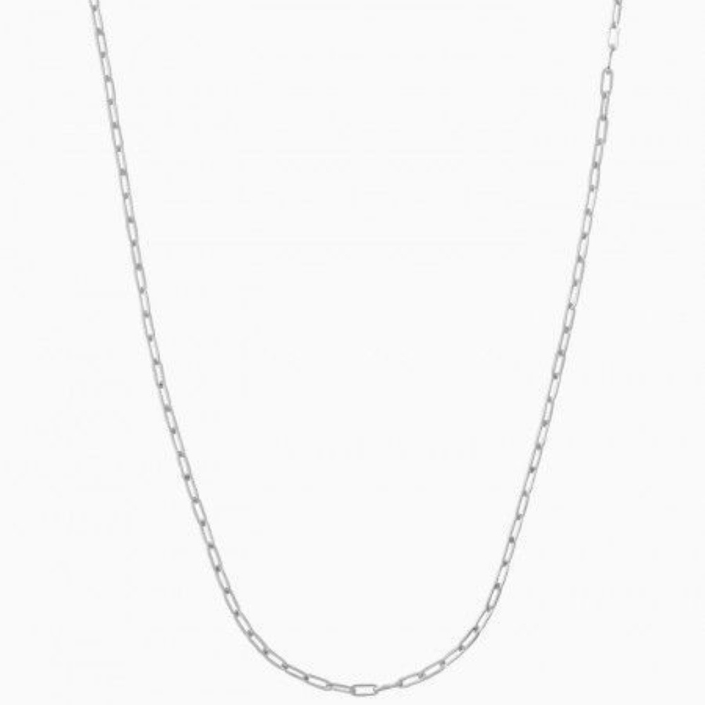30" Open Link Chain necklace - silveer